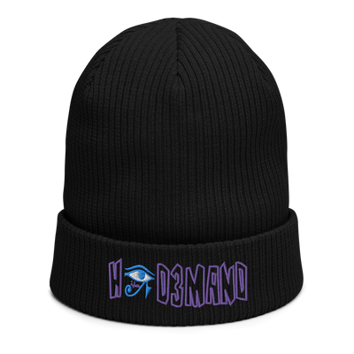 HIGH D3MAND"  BEANIE BLACK/PURPLE