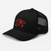 "PROTECTION" RED/BLACK TRUCKER HAT