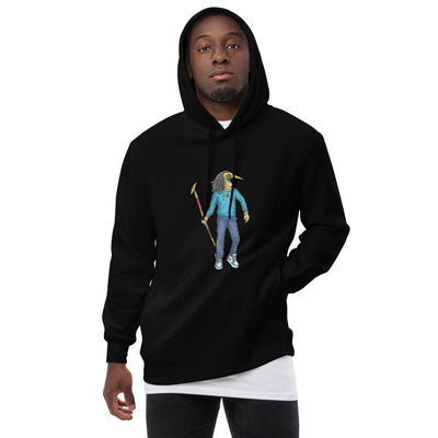 "THE KING" BLACK/TURQUOISE HOODIE