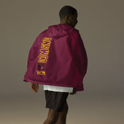 "PROTECTION" BURGUNDY FULL ZIP WIND BREAKER