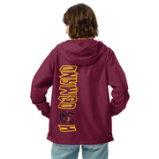 "PROTECTION" BURGUNDY  FULL ZIP WIND BREAKER