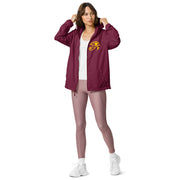 "PROTECTION" BURGUNDY  FULL ZIP WIND BREAKER