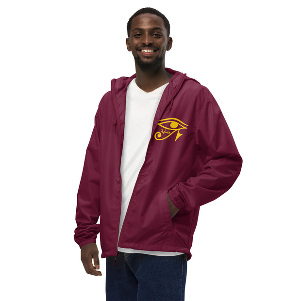 "PROTECTION" BURGUNDY FULL ZIP WIND BREAKER