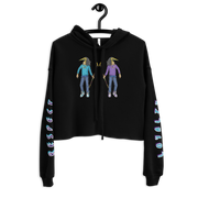 "LOYALTY" PURPLE/TURQUOISE CROP TOP HOODIE